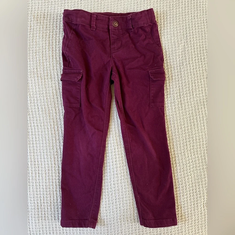 Gymboree Kid Girls Burgundy and Blue Jeans Pants